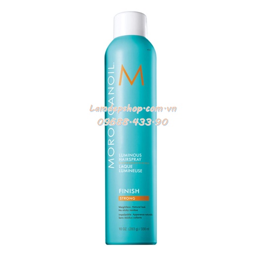 Gôm xịt tóc - Moroccanoil Luminous Hair Spray Strong Finish - tăng bóng và giữ nếp tóc chắc lâu dài (330ml) - LT