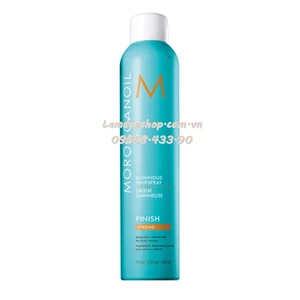 Gôm xịt tóc - Moroccanoil Luminous Hair Spray Strong Finish - tăng bóng và giữ nếp tóc chắc lâu dài (330ml) - LT