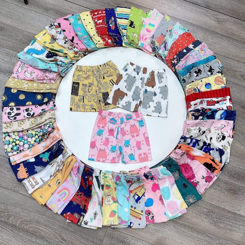 [Có size 5kg-40kg]Quần đùi thun cho bé thun cotton,thun lạnh poly co giãn mềm mịn giá rẻ