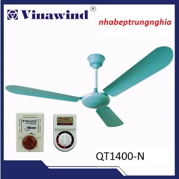 Quạt Trần Cánh Sắt Vinawind Điện Cơ Thống Nhất QT1400-S, Quạt trần 3 cánh, sử dụng hộp số 5 cấp