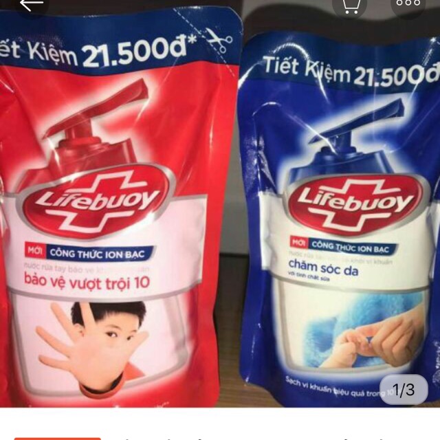 Túi nước rửa tay Lifebuoy bảo vệ vượt trội 400gr/1kg