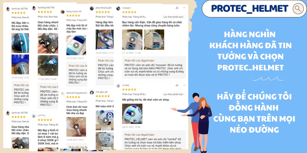 Mô tả Mũ bảo hiểm 1/2 đầu có kính cao cấp Protec Hiway, mẫu mới, an toàn, thời trang - 3