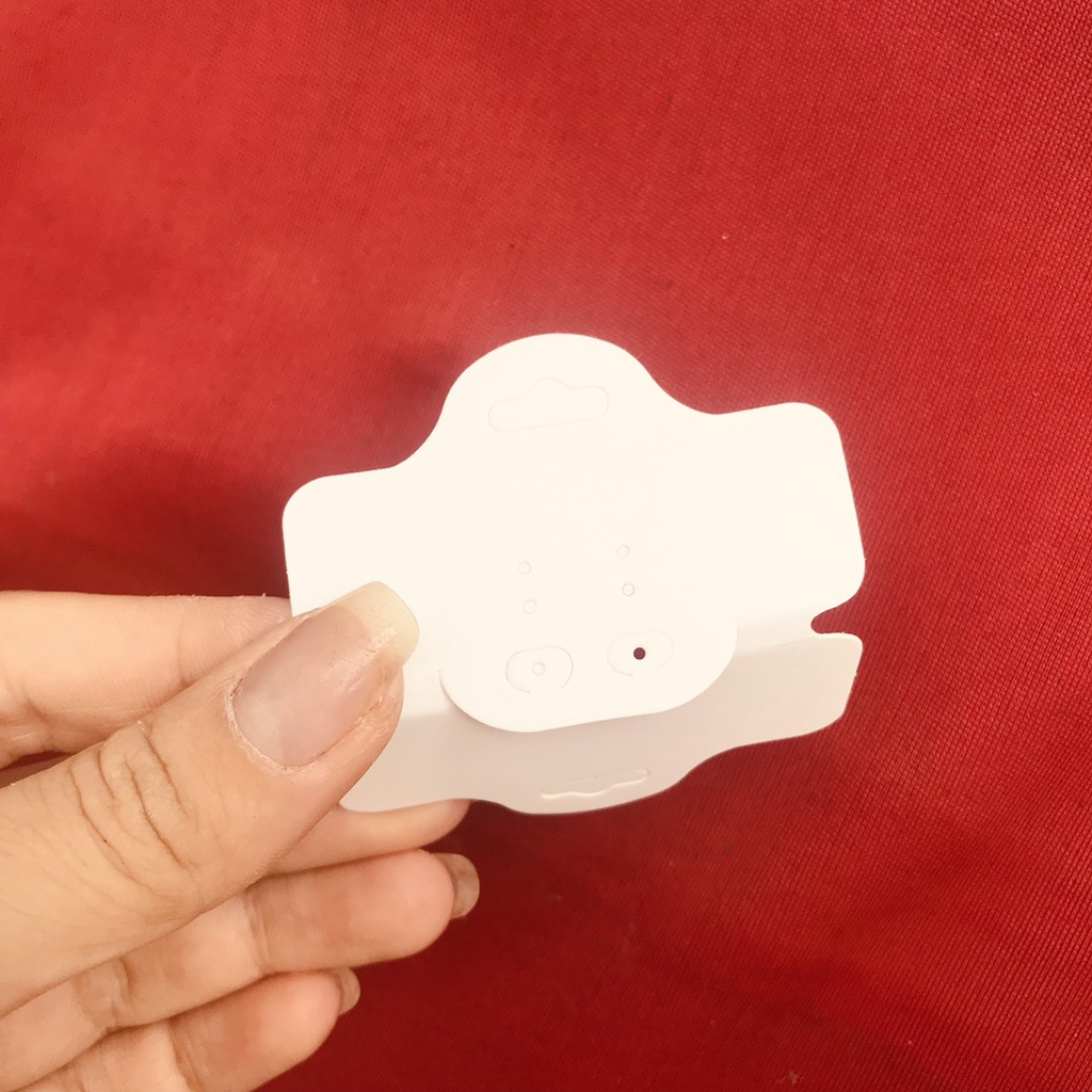 Bộ 100 tag mác gắn dây chuyền, dây cột tóc, hoa tai, giấy dày size 6x7cm (khổ trãi)