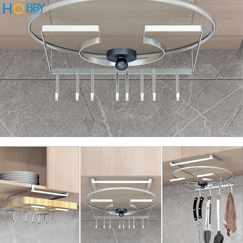 Giá treo nắp vung gắn vào thành tủ bếp Hobby Home Decor NVTT