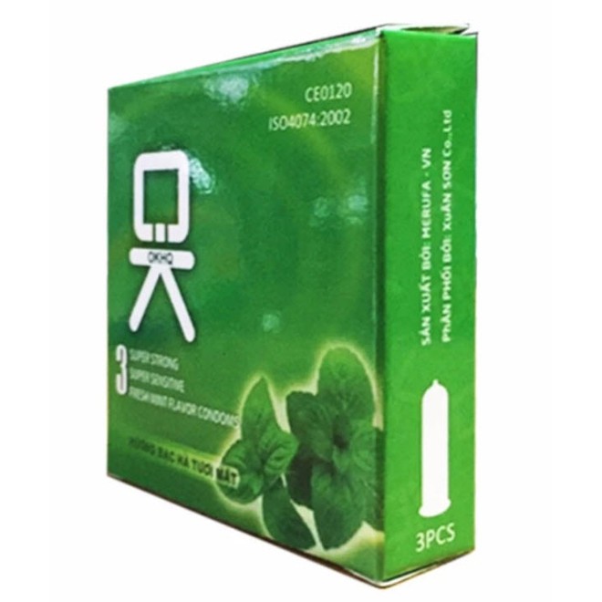 Ảnh Bao cao su OKHQ mát lạnh cho cảm giác thăng hoa 5 hộp nhỏ (15 bao) GEMHOME 1