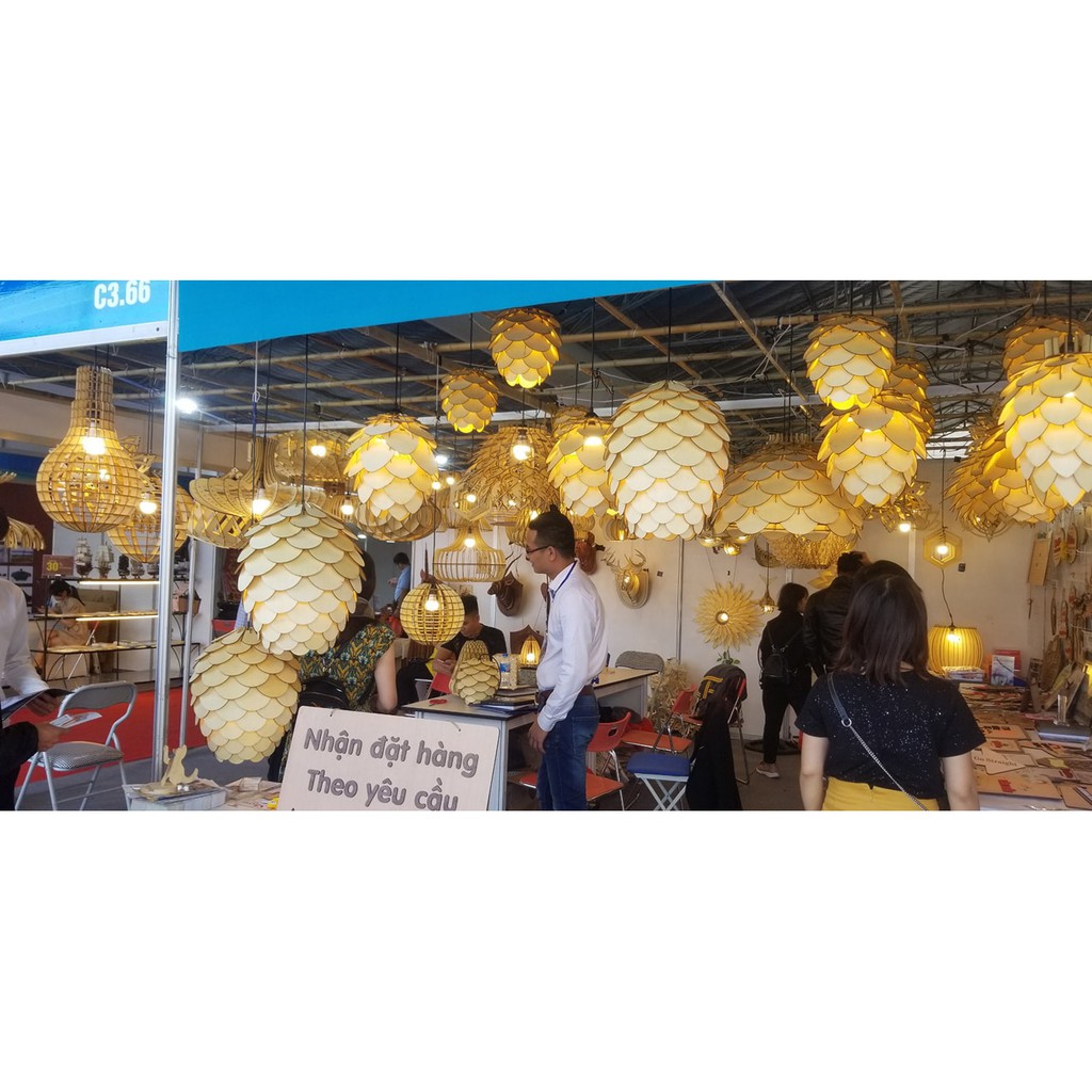 Đèn Gỗ DIY 034 đèn trang trí thả trần