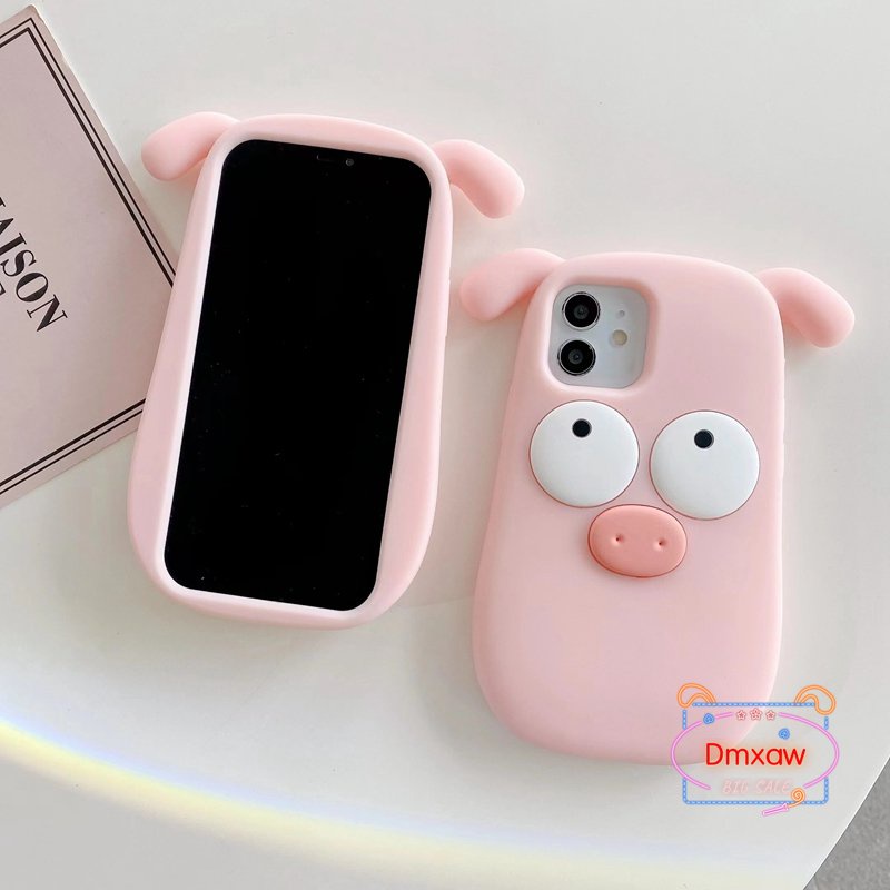 Ốp Điện Thoại Silicon Mềm Hình Chú Heo Cho iPhone 14 Pro Max 14 Plus 13 Pro Max 12 11 Pro Max X XR XS Max 8 7 6 6s Plus SE 2020