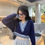 Freeship Áo Len Crotop Cổ V Phối Màu Siêu Xinh