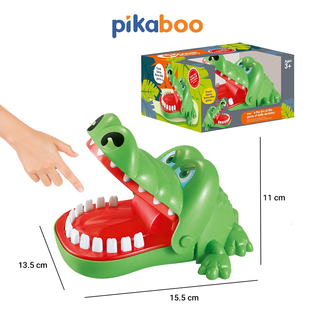 Ảnh Cá sấu cắn tay vui nhộn cho bé Pikaboo, đồ chơi khám răng cá sấu chất liệu an toàn cho trẻ từ 3 tuổi 2