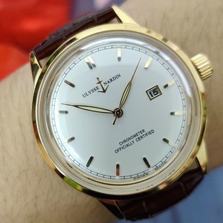 ng h nam ULYSSE NARDIN m t k nh cong d y da cao c p