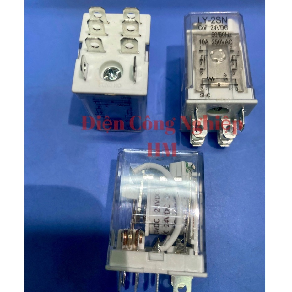 Relay Rơ Le Trung Gian Sungho Ly 2sn Chính Hãng 8 Chân Dẹt Ngang To