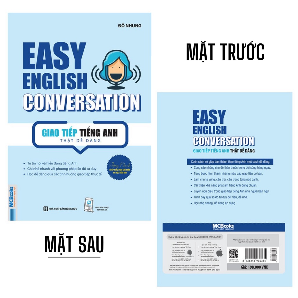 Sách Easy English Conversation - Giao tiếp tiếng Anh thật dễ dàng Học Kèm App Online