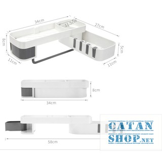 Kệ để đồ nhà tắm xoay 180 2 tầng sang trọng, kệ để đồ gia đình xoay siêu chắc chắn GD236-KNTXoay