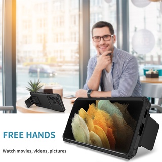 Ốp Điện Thoại Siêu Mỏng Chống Sốc Có Giá Đỡ Cho Samsung Galaxy A02S A03S A21S A10S A20S A22 4G M32 4G