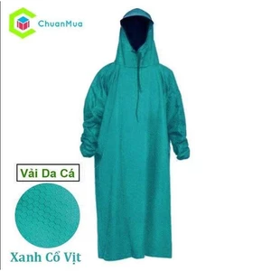 Áo mưa người lớn chống nước BÍT kín (Siêu Bền, ao mua mot nguoi kiểu áo măng tô vải dù da cá không thấm, không rách...)