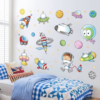 Decal dán tường, tranh dán tường hình phi hành gia, trang trí phòng ngủ, lớp học XL7239