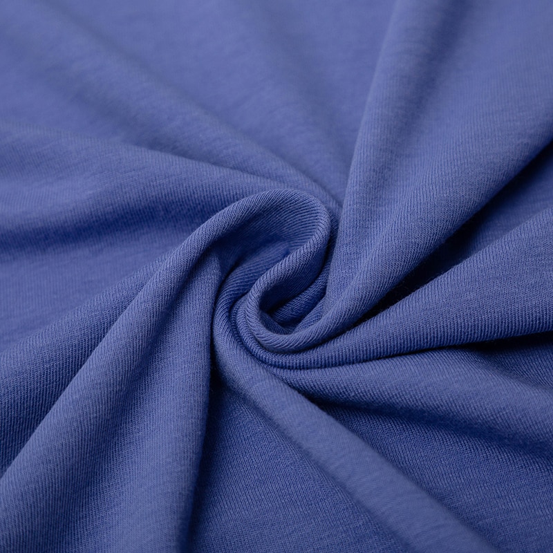 60s Dệt Kim Cotton Spandex Vải Mỏng Co Giãn Áo Thun Mùa Hè DIY Dệt Vải A0219