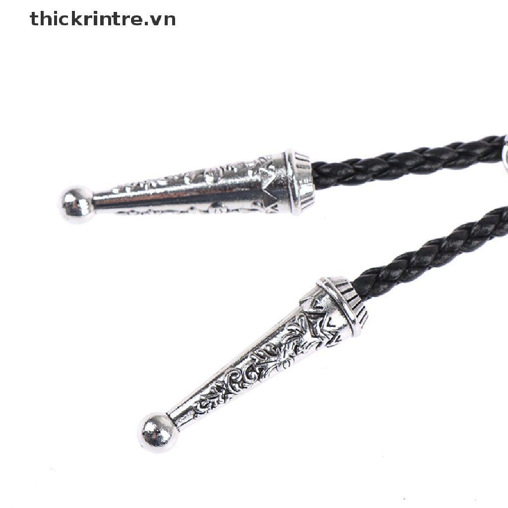 Dây chuyền cao bồi bolo mặt oval kiểu thắt cà vạt phong cách phương Tây thời trang