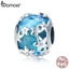 Hạt Phụ Kiện Bamoer SCC878 Bằng Bạc 925 Hình Hoa Tự Làm Trang Sức Vòng Tay