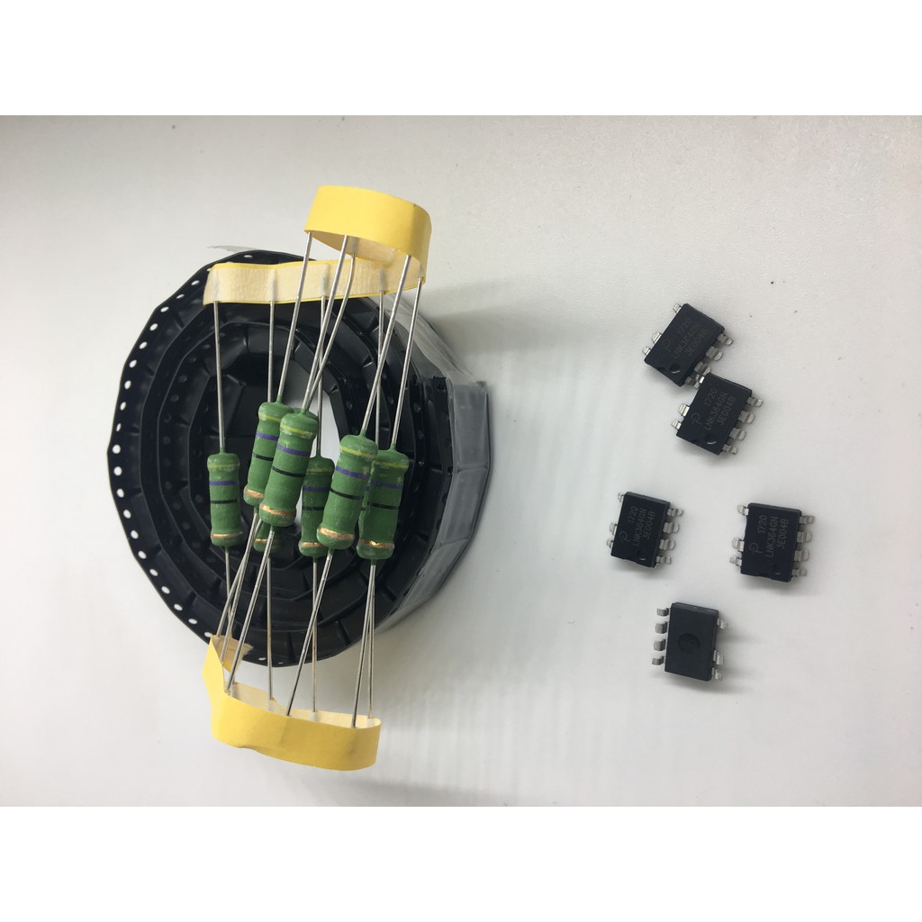 Repair Kit – 2x LNK364GN + 47 Ohm 3W Resistor + 470uH RF Throttle + Soldering Braid