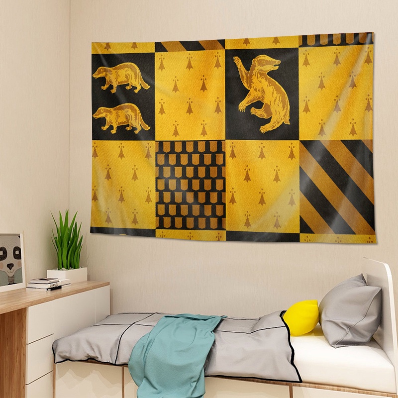 Thảm Treo Tường Bằng Polyester In Logo Harry Potter Kèm Kẹp Trang Trí Phòng Ngủ