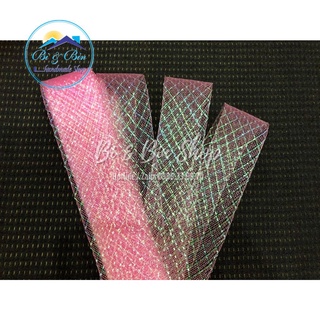 Sỉ Xấp 22m Ruy Băng Lưới Karo Rộng 4,5cm Làm Bó Hoa Cưới, Hoa Cô Dâu Và Phụ Kiện Trang Trí