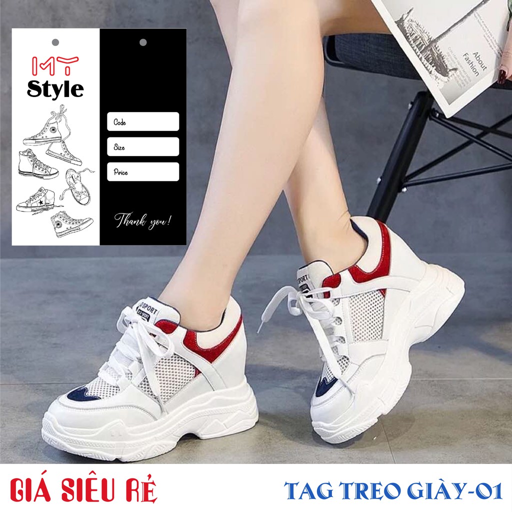 (GIÁ RẺ -HÀNG CÓ SẴN) 100Nhãn mác giấy, THẺ TREO GIẦY cao cấp