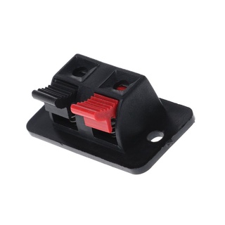 Dusur 10 Chiếc 2 Pin Loa Tấm Thiết Bị Đầu Cuối Dải Đẩy Đầu Nối Khối 2 Vị Trí Khuếch Đại Lò Xo Khớp Kẹp Kiểm Tra Cli