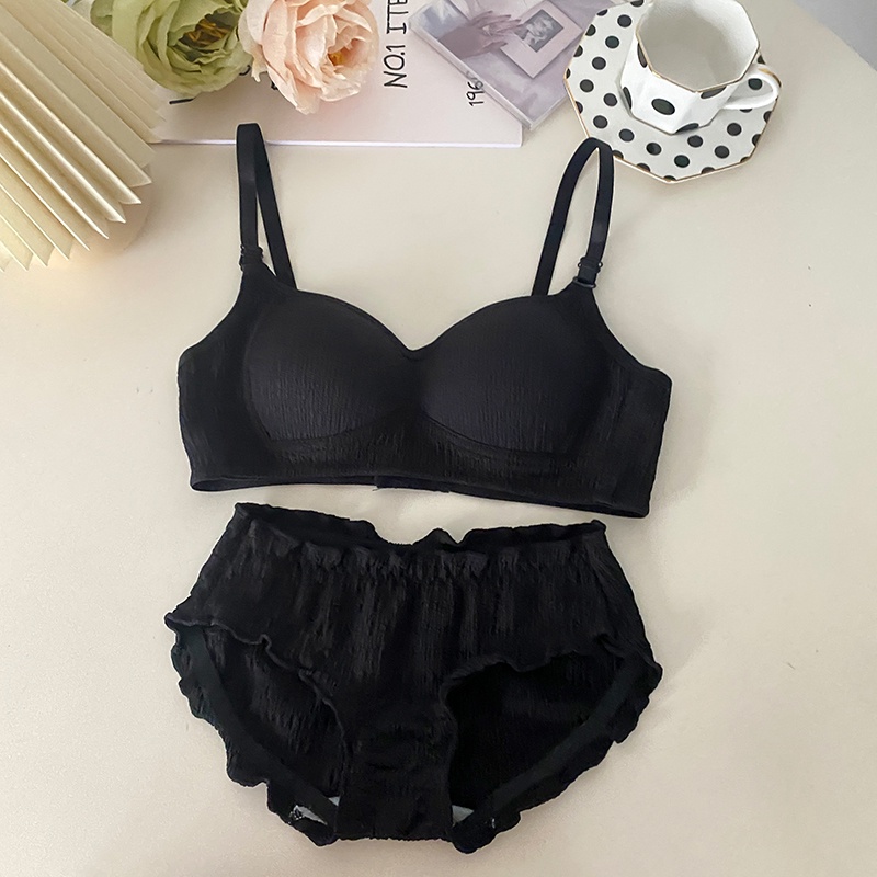 1 Set Áo Lót Nâng Ngực + Quần Lót Mềm Mại Không Đường May Quyến Rũ Thoải Mái Cho Nữ