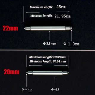 Set 10 Thanh Lò Xo Bằng Thép Không Gỉ 2.5mm Tương Thích Seiko Srx007 Srx009 20mm 22mm