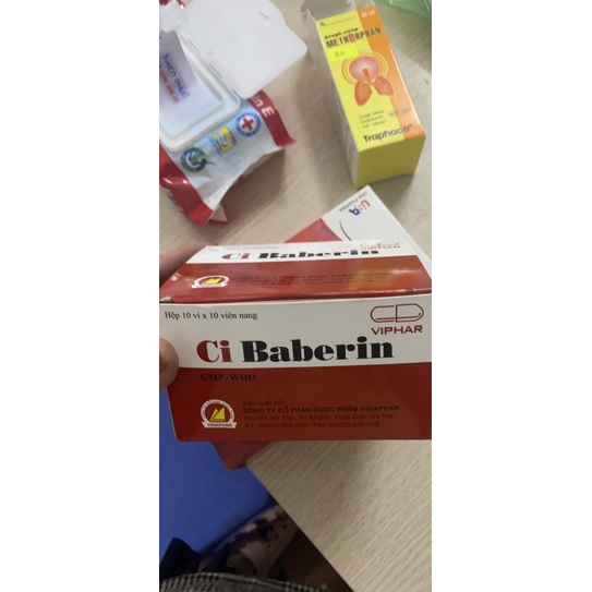 CiBABERIN  (Hộp 100 viên nang )- Hỗ trợ rối loạn tiêu óa , đầy bụng, chướng hơi ,tiêu chảy