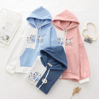[FREESHIP TOÀN QUỐC] ÁO KHOÁC NỮ FORM RỘNG DỄ THƯƠNG, ÁO KHOÁC NỈ THU ĐÔNG HÌNH MÈO CON UNISEX NAM NỮ DƯỚI 52KG