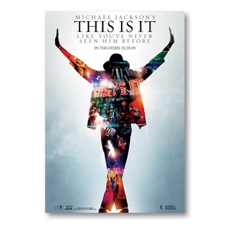 Poster Giấy Kraft Màu Vàng Và Trắng Dùng Để Trang Trí Quán Bar/Cafe/Michael Jackson