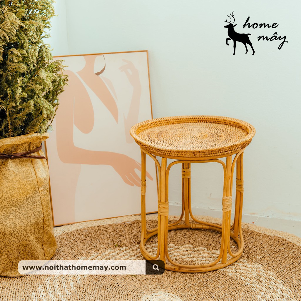 Bàn Trà Mây Guộc - Sản phẩm trang trí cho Nhà Cửa, Quán Cafe, và Home Stay từ HOME MÂY
