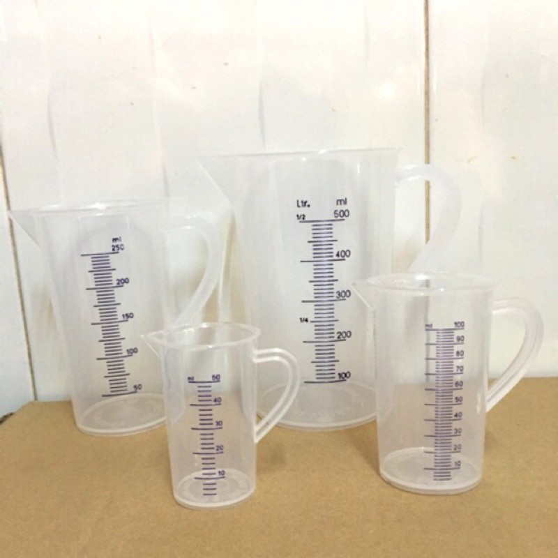 CA ĐONG NHỰA TRONG CHIA VẠCH 50ml , 100ml , 250ml , 500ml
