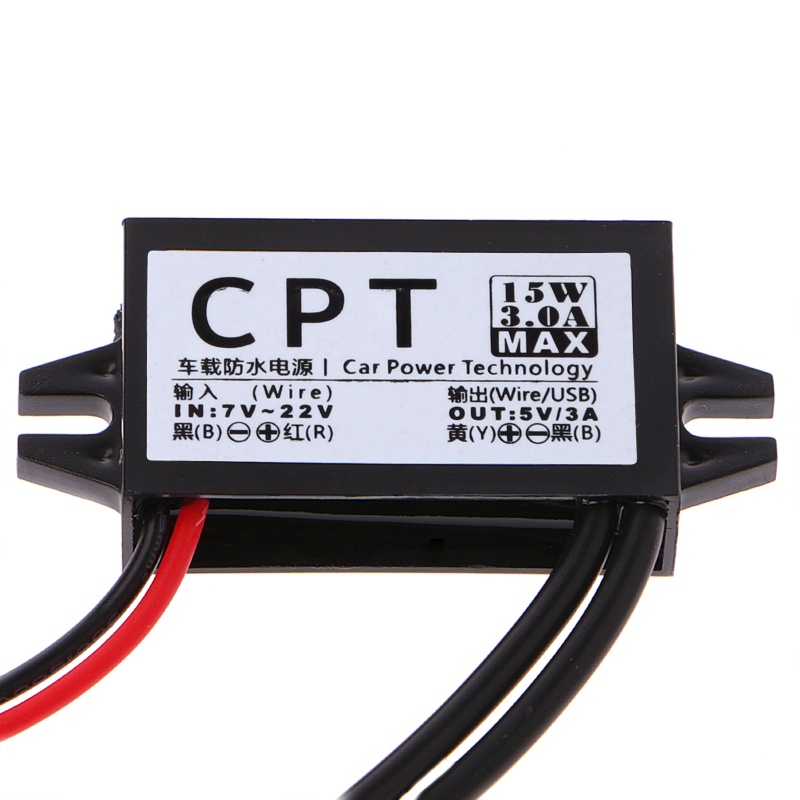 DC Converter 12V To 5V 3A Double 2 USB To Auto Power Regulator Voltage Step