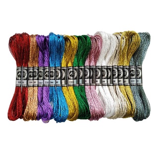 Chỉ thêu kim tuyến Airo nhiều màu, sợi thêu ánh kim lấp lánh, chỉ thêu trang trí handmade, thêu chữ thêu tranh DIY