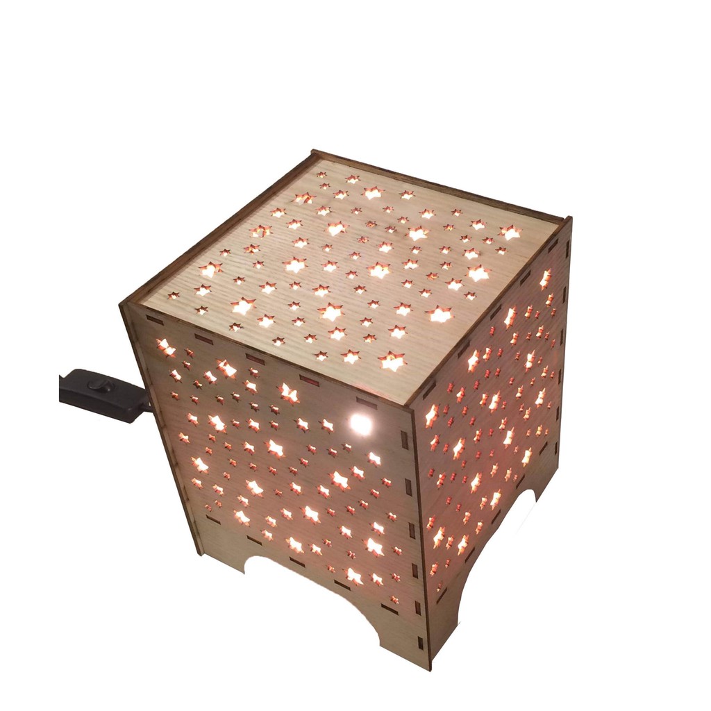 Đèn Gỗ DIY 050 decor trang trí