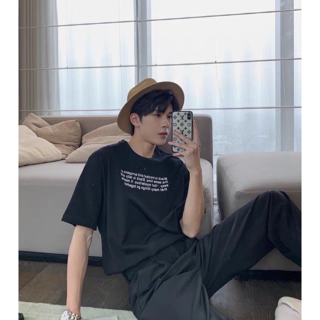 Áo thun Stee Cổ tròn BLACK IS ... Localbrand CVCVNI Unisex Cotton