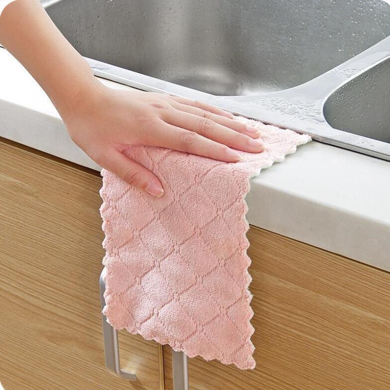 Khăn lau đa năng AMIZIN Khăn lau bếp đa năng cotton siêu thấm Set 10 chiếc