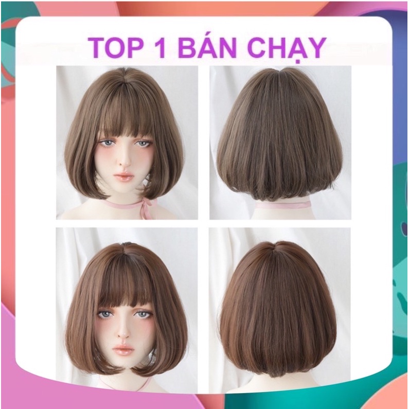 TÓC GIẢ BỘ NGẮN DIỆN TẾT ÁO DÀI, ĐI LỄ CHÙA - TÓC VIC TRẺ TRUNG CÓ DA ĐẦU LƯỚI HOA NHẸ THOÁNG KHÍ