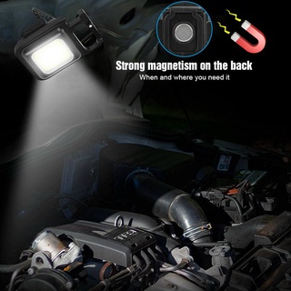 Đèn pin siêu sáng, đèn led mini COB 800 Lumens móc khóa đa năng sạc usb tiện dụng