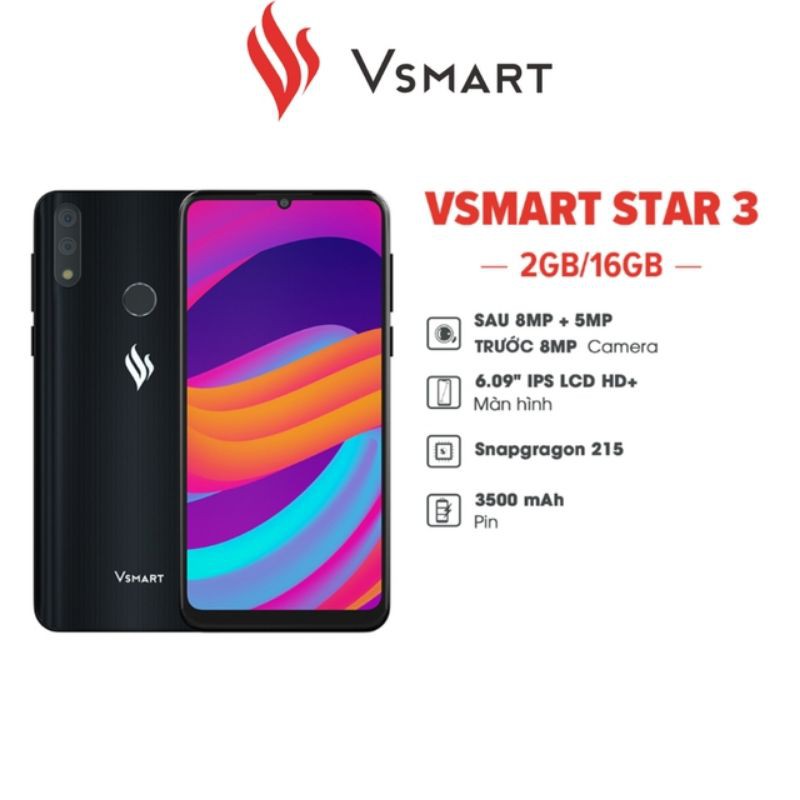 Điện thoại Smartphone Vsmart Star 3 Ram 2GB Rom 16GB Chính hãng full ...