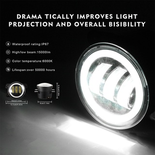 SEAMETAL Đèn LED Hình Tròn 4 Inch Chống Thấm Nước Dùng Trang Trí Xe Hơi Toyota Vios Fortuner Hilux