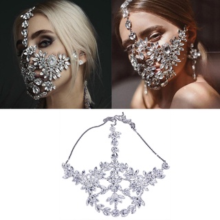 KRA Long Lanh Kim Cương Giả Mặt Rỗng Che Gothic Pha Lê Cho Kim Cương Giả Miệng Hộp Đêm Tiệc Cho Kim Cương Giả V