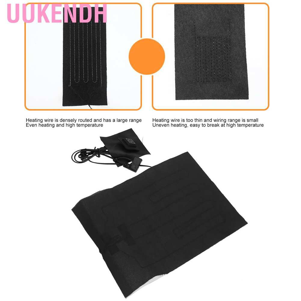Uukendh [Uukendh]Tấm hệ thống USB có điều chỉnh nhiệt độ gắn vào quần áo tiện lợi
