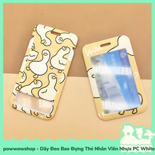 [Sẵn VN - Hỏa Tốc] Dây Đeo Thẻ Bao Thẻ Nhân Viên Nhựa PC Phong Cách Yellow Farm White Duck Vịt Trắng