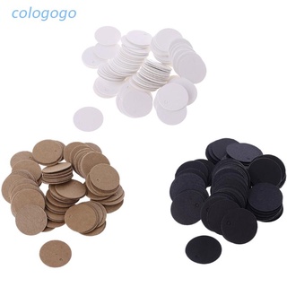 100 Thẻ giá tiền/ tem bằng giấy kraft trơn 2cm