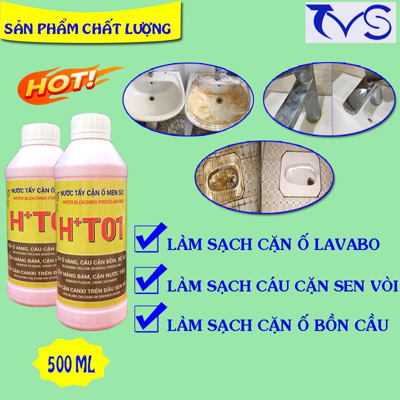Ảnh Tẩy Trắng Men Sứ TVS Tẩy Bồn Cầu, Bồn Rửa Mặt, Inox, Sen Vòi, Lavabo, Gạch Men 500ml 1