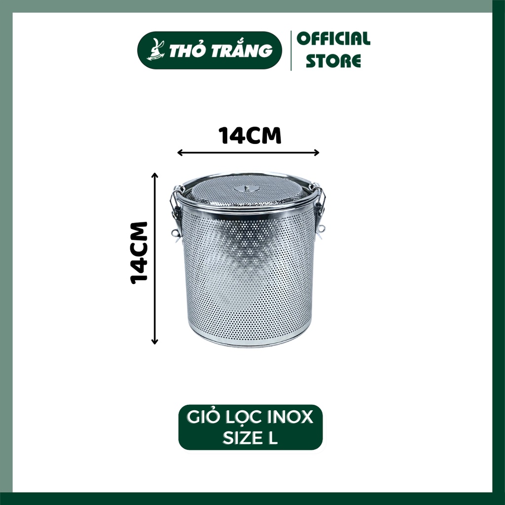 Giỏ đựng gia vị, giỏ lọc gia vị nhúng nồi phở nước lèo inox cao cấp 304 không gỉ đủ size 8 10 12 14 16 18